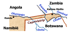 Map of the Caprivi Strip, via Wikipedia
